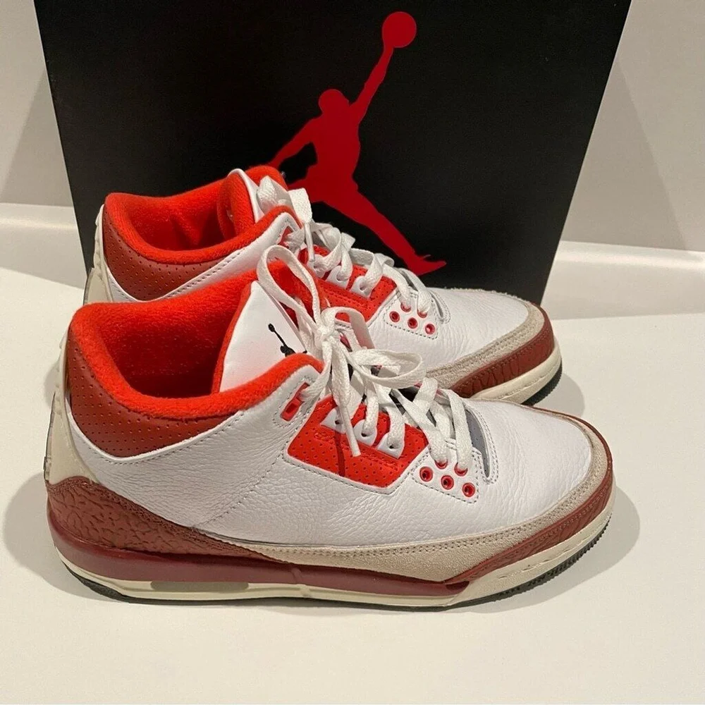 Nike Air Jordan 3 Retro SE Dunk on Mars (GS) DV7028-108 White/Orange SZ 7Y